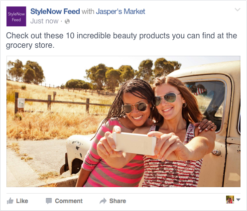 Facebook Branded Content Post