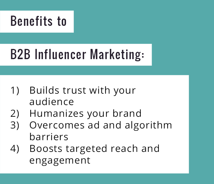 benefits to B2B influencer marketing