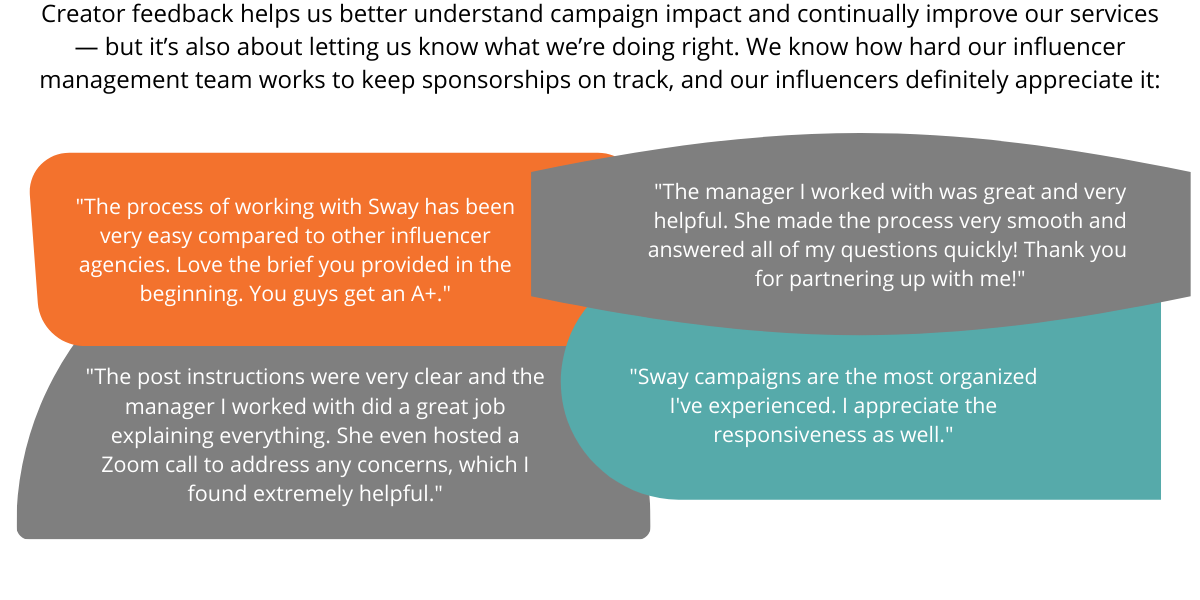 influencer campaigns at Sway Group