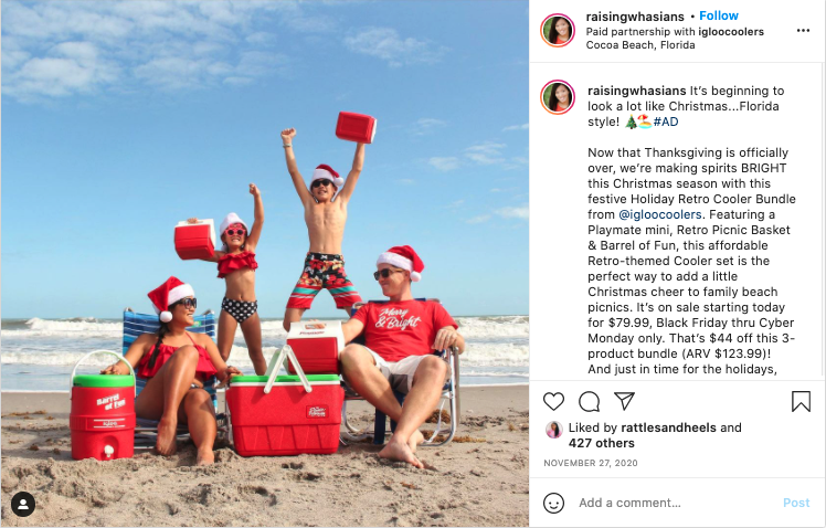 Igloo instagram campaign example