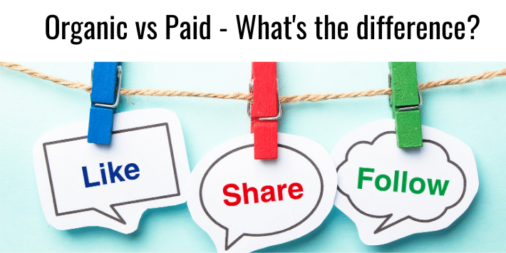 organic social media vs paid social media